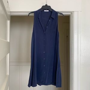 Equipment Silk Navy Blue Dress